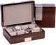 Bey-berk Lacquered Walnut 8 Slot Watch Box Solid Wood Display Case