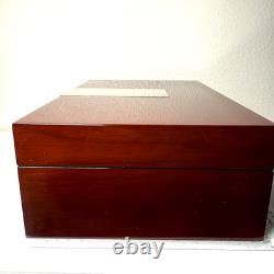 Bey-Berk Lacquered Walnut 8 Slot Watch Box Solid Wood Display Case