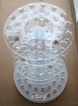 Big Dome Display Case Acrylic 3 Shelves Wood Base Ball Marble Thimbles Decor