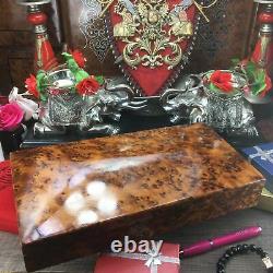 Bla velvet Lined Thuya wooden jewelry box, new year gift box for her and for him