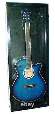 Black Guitar Display Case Acoustic Electric Guitars Display Red or Black felt