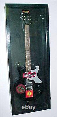 Black Guitar Display Case Acoustic Electric Guitars Display Red or Black felt