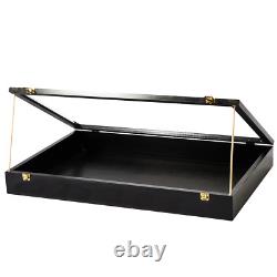 Black Portable Trade Show Display Case for Coins & Collectibles 24 x 36 x 4