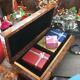 Black Velvet Lined Thuya Wooden Jewelry Box, New Year Gift Box For Her And Him