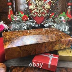 Black velvet Lined Thuya wooden jewelry box, new year gift box for her and him