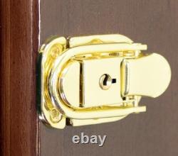 Bobblehead Display Case 15+ Action Figure Black & Blue LED Light Wood Cabinet