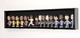 Bobblehead Display Case Long 15+ Pcs Action Figure Black Wood Cabinet Shadow Box