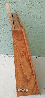 Boker Tree Brand Knive Wooden Display Case Countertop Knife Storage Wood Oak Vtg