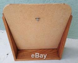 Boker Tree Brand Knive Wooden Display Case Countertop Knife Storage Wood Oak Vtg