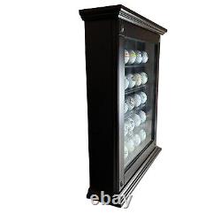 Bombay Solid Wood Golf Ball Display Case Cabinet. Front Glass. Magnetic Closure
