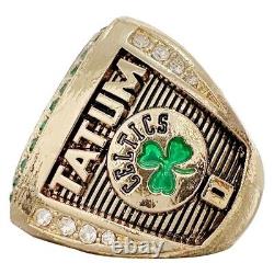 Boston Celtics 2024 Champions Ring With Special Wood Display Case & NBA Trophy
