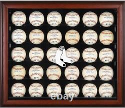 Boston Red Sox (2009-Present) Logo Mahogany Framed 30-Ball Display Case