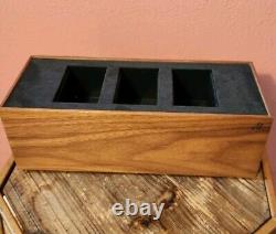 Breitling Display Watch Box Authentic Retail Boutique 3 Slot B Logo Wooden
