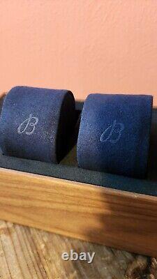 Breitling Display Watch Box Authentic Retail Boutique 3 Slot B Logo Wooden