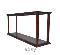 Brown Table Top Ship Model Wood Display Case 32 Med. Ocean Liner & Cruise Ships