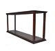 Brown Table Top Ship Model Wood Display Case 32 Med. Ocean Liner & Cruise Ships