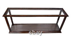 Brown Table Top Ship Model Wood Display Case 32 Med. Ocean Liner & Cruise Ships