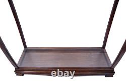 Brown Tall Ship Model Display Case Wooden Medium 34 Table Top Cabinet Stand New