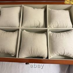 Burl Wood 13 Compartment Watch Display Box/case Exc Cond
