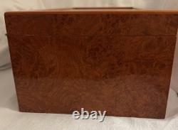 Burl Wood 13 Compartment Watch Display Box/case Exc Cond