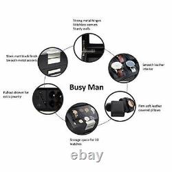 Busy Man Luxury Watch Display Case and Jewelry Organizer for Men