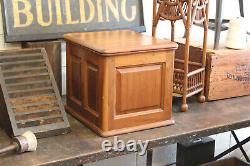 C1900s Antique Library Bureau Cabinet Wood 3-Drawer Index Card Flat File Vtg