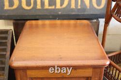 C1900s Antique Library Bureau Cabinet Wood 3-Drawer Index Card Flat File Vtg