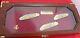 Case 1985 Xx Gunboat Set Limited Edition 3 Knives Mint In Wood & Glass Display