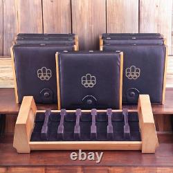 COJO Canada Montreal Olympics Silver Coin Display Case Rack Leather Wood Renwick
