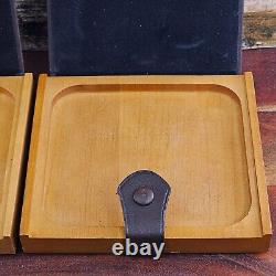 COJO Canada Montreal Olympics Silver Coin Display Case Rack Leather Wood Renwick