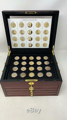 CSN Ultimate Presidential Dollar Collection 20 Coins with Wood Display Case