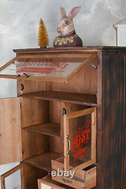 Cabinet Loft Wardrobe Retro Display Case Apothecary Cabinet High Chest Factory