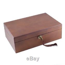 Caddy Bay Collection Vintage Wood Watch Display Storage Case Chest With Solid 10