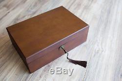 Caddy Bay Collection Vintage Wood Watch Display Storage Case Chest With Solid 10