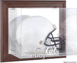 California Bears Brown Framed Wall-Mountable Helmet Display Case