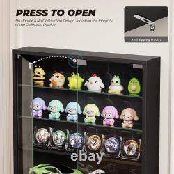 Car Display Case 1/24 Diecast Model LED Light Minifigures NASCAR Wall Cabinet