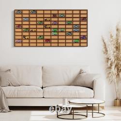 Car Display Case 2 Pcs 110+ Matchbox Model 1/64 Diecast Wheels Wood Hot Toy Rack