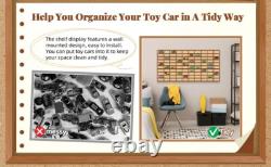 Car Display Case 2 Pcs 110+ Matchbox Model 1/64 Diecast Wheels Wood Hot Toy Rack