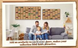 Car Display Case 2 Pcs 110+ Matchbox Model 1/64 Diecast Wheels Wood Hot Toy Rack