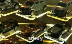 Car Display Case 80+ LED Light Matchbox 1/64 Model Diecast Wheels Wood Cabinet