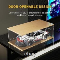 Car Display Case Acrylic 24 x 12 Wood LED Light 1/8 Rack 1/12 Model Diecast Box Car Display Case Acrylic 24 x 12 Wood LED Light 1/8 Rack 1/12 Model Diecast Box