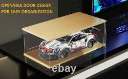 Car Display Case Acrylic 24 x 12 Wood LED Light 1/8 Rack 1/12 Model Diecast Box