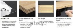 Car Display Case Acrylic 24 x 12 Wood LED Light 1/8 Rack 1/12 Model Diecast Box