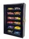 Car Display Case Black 6 Shelves Matchbox Wheels Model 1/64 Diecast Wood Cabinet