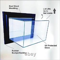 Car Display Case Black Glass Wall Diecast Nascar 1/24 Scale Collection Cabinet