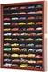 Car Display Case Cherry 12 Shelves Matchbox Model 1/64 Diecast Wood Rack Cabinet