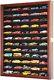 Car Display Case Cherry 12 Shelves Matchbox Model 1/64 Diecast Wood Rack Cabinet