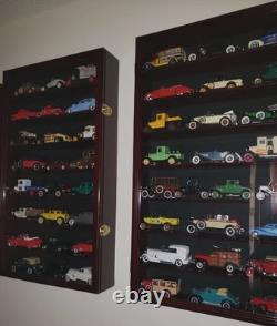 Car Display Case Cherry 16 Pcs Diecast 1/24 Scale 124 Collection Shelf Cabinet