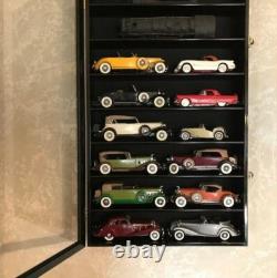Car Display Case Cherry 16 Pcs Diecast 1/24 Scale 124 Collection Shelf Cabinet