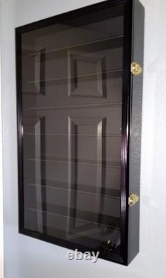 Car Display Case Cherry 16 Pcs Diecast 1/24 Scale 124 Collection Shelf Cabinet